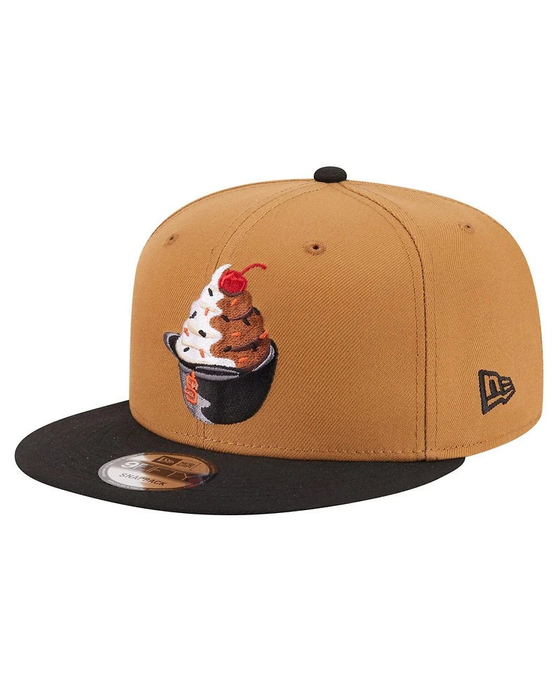 New Era Men's Khaki/Black San Francisco Giants Ice Cream 9FIFTY Snapback Hat