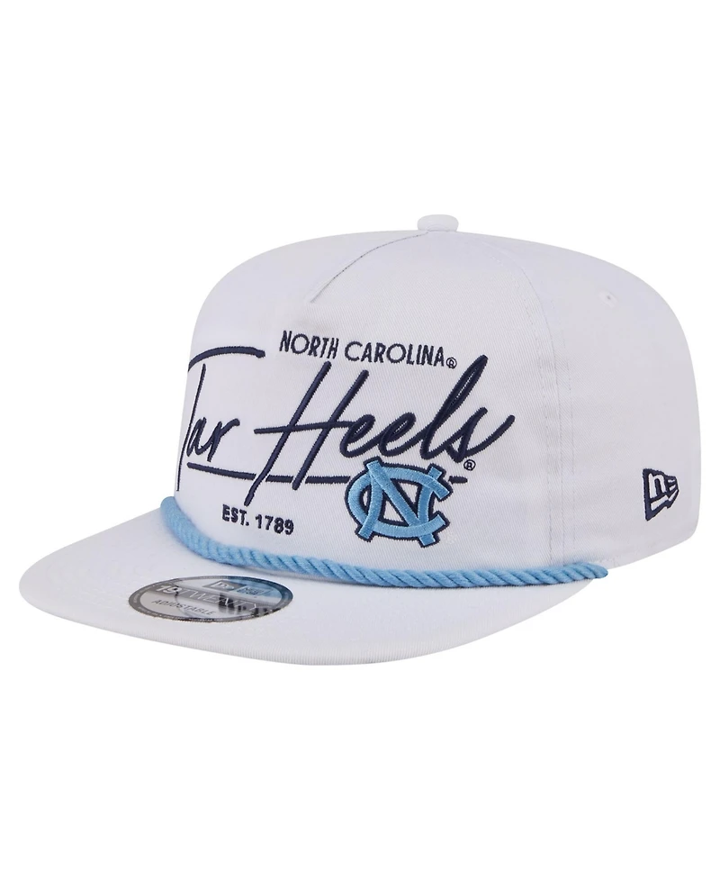 New Era Men's White North Carolina Tar Heels Team Rope 19TWENTY Adjustable Hat