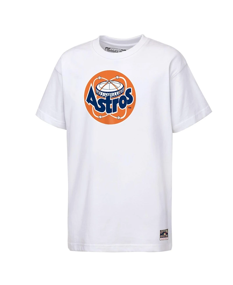 Mitchell & Ness Big Boys and Girls White Houston Astros Cooperstown Concession T-Shirt
