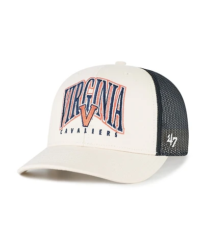 '47 Brand Men's Natural Virginia Cavaliers Drawbridge Trucker Adjustable Hat