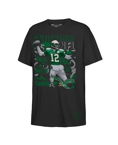 Mitchell & Ness Big Boys and Girls Randall Cunningham Black Philadelphia Eagles Star Player T-Shirt