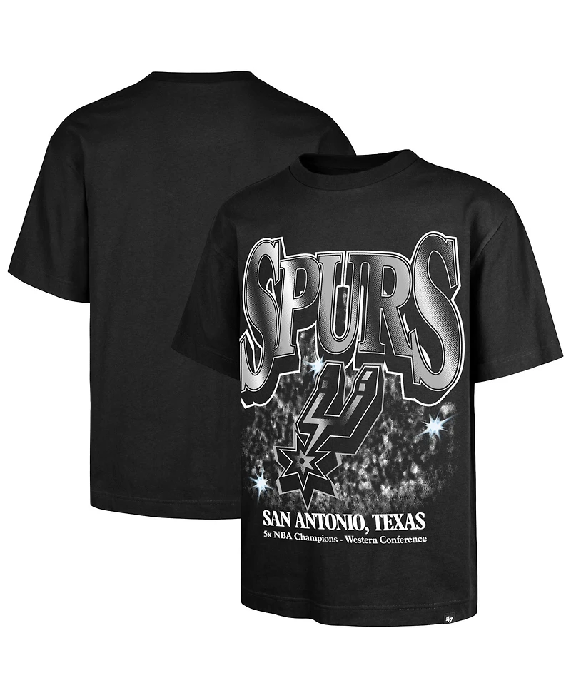 '47 Brand Men's Black San Antonio Spurs Past Champs Collection Flashbulb Foundation T-Shirt