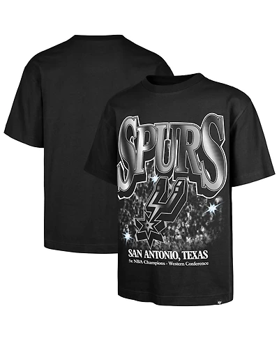 '47 Brand Men's Black San Antonio Spurs Past Champs Collection Flashbulb Foundation T-Shirt