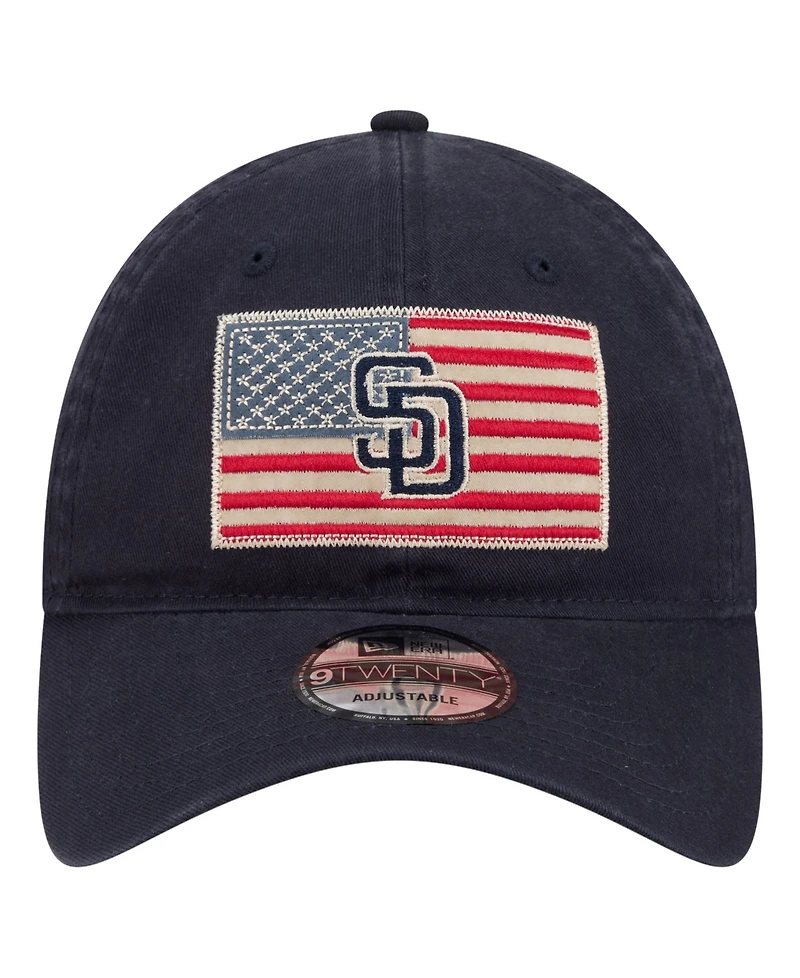 New Era Men's Navy San Diego Padres Americana Flag 9TWENTY Adjustable Hat