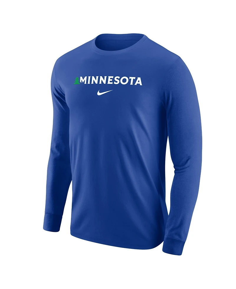 Nike Men's Blue Minnesota Timberwolves Core Long Sleeve T-Shirt