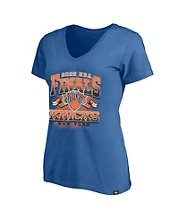 '47 Brand Women's Royal New York Knicks 2026 Nba Finals Plus V-Neck T-Shirt
