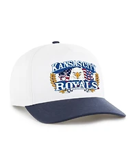 '47 Brand Men's White/Navy Kansas City Royals Americana Eagle Hitch Adjustable Hat