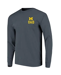 Image One Men's Navy Michigan Wolverines Father's Day Campus Drawing Long Sleeve T-Shirt