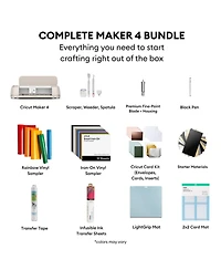 cricut Maker 4 Craft Cutting Machine with Ultimate Card Making Bundle