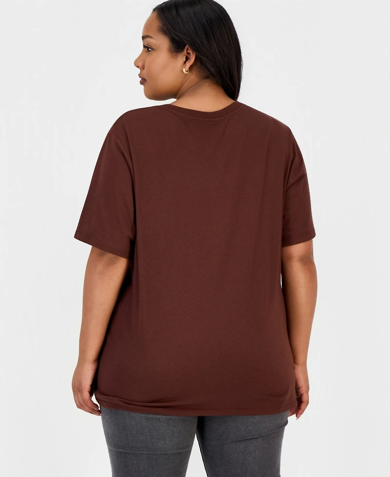 Grayson Threads, The Label Trendy Plus Snoopy Fall Market Graphic T-Shirt
