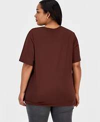 Grayson Threads, The Label Trendy Plus Snoopy Fall Market Graphic T-Shirt