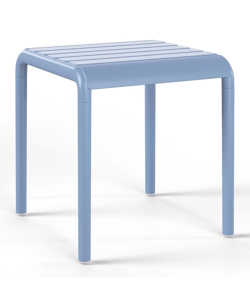 Plastic Modern Outdoor Patio Accent Side Tables (Set of 2)