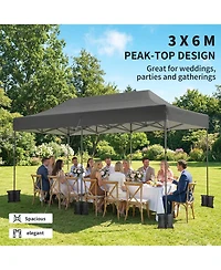 Outsunny 10x20 ft Pop Up Canopy Tent, Heavy Duty Outdoor