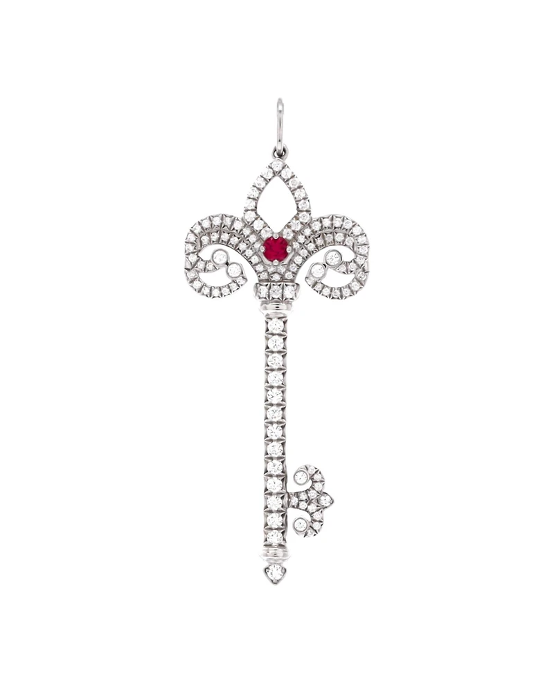 Pre-Owned Tiffany & Co Enchanted Fleur De Lis Key Pendant