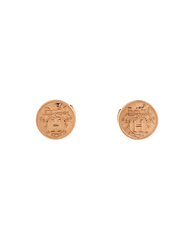 Pre-Owned HERMES Ex-Libris Stud Earrings