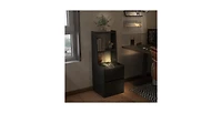 Lucky One 15.7"W Nightstand with Charging Station, Night Light