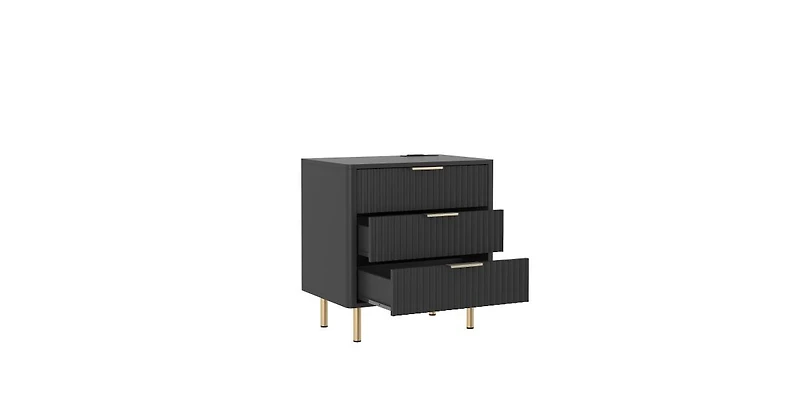 Lucky One 23"W Smart Nightstand with Charging Station, Voice-Controlled Night Light
