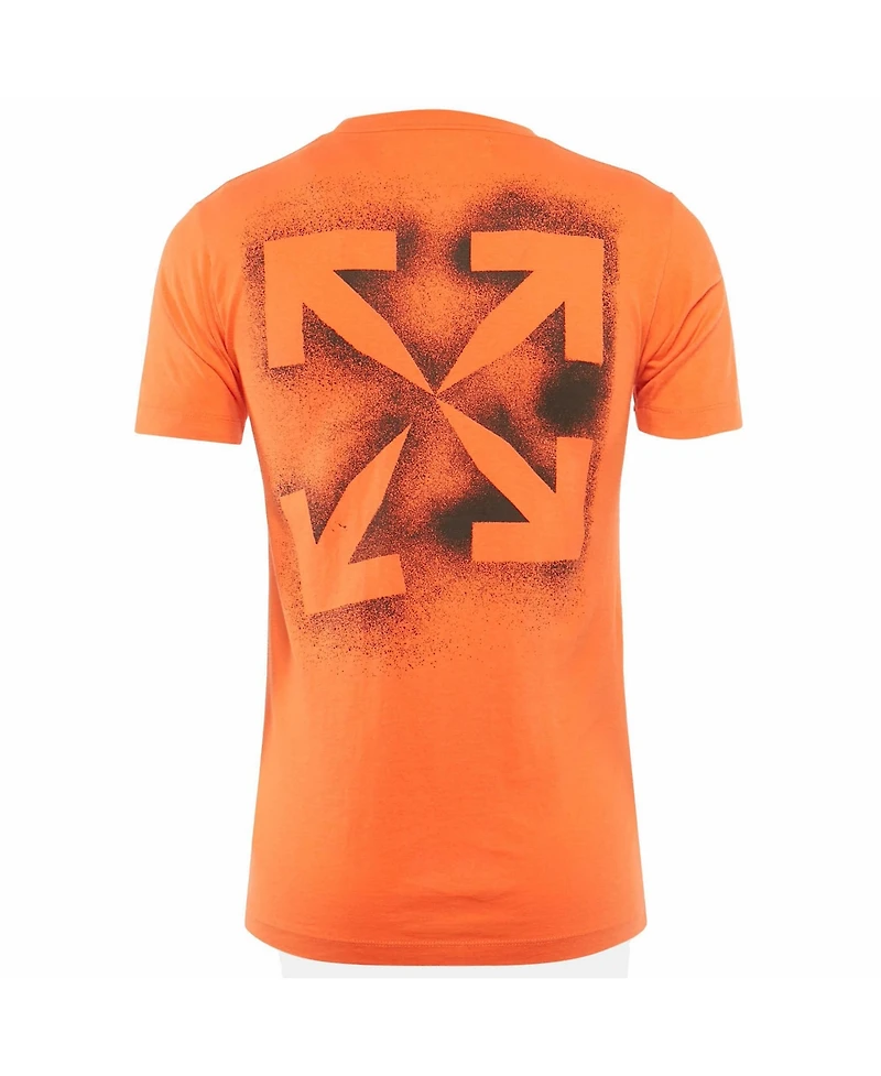 Pre-Owned Off-White Men's ange Logo Print Cotton Crew Neck T-Shirt