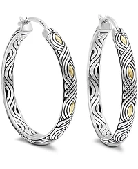 Devata 35mm Woven Hoop Earrings