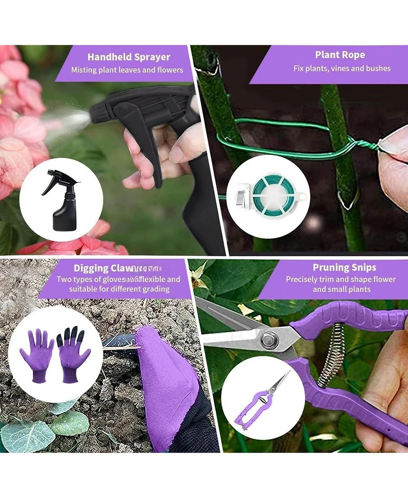 Xdovet Gardening Tool Set Aluminum Alloy Steel Hand Kit With Bag