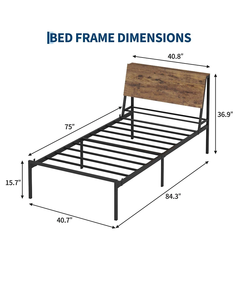 homfan Metal Platform Bed Frame