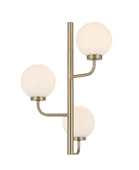Possini Euro Design 66"H Satin Brass Opal Glass 3-Light Led Floor Lamp