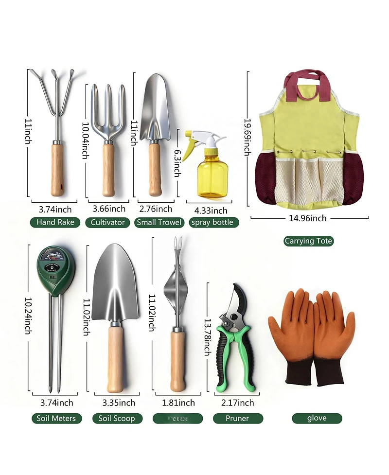 Xdovet Gardening Tool Set Stainless Steel Storage Bag Gift