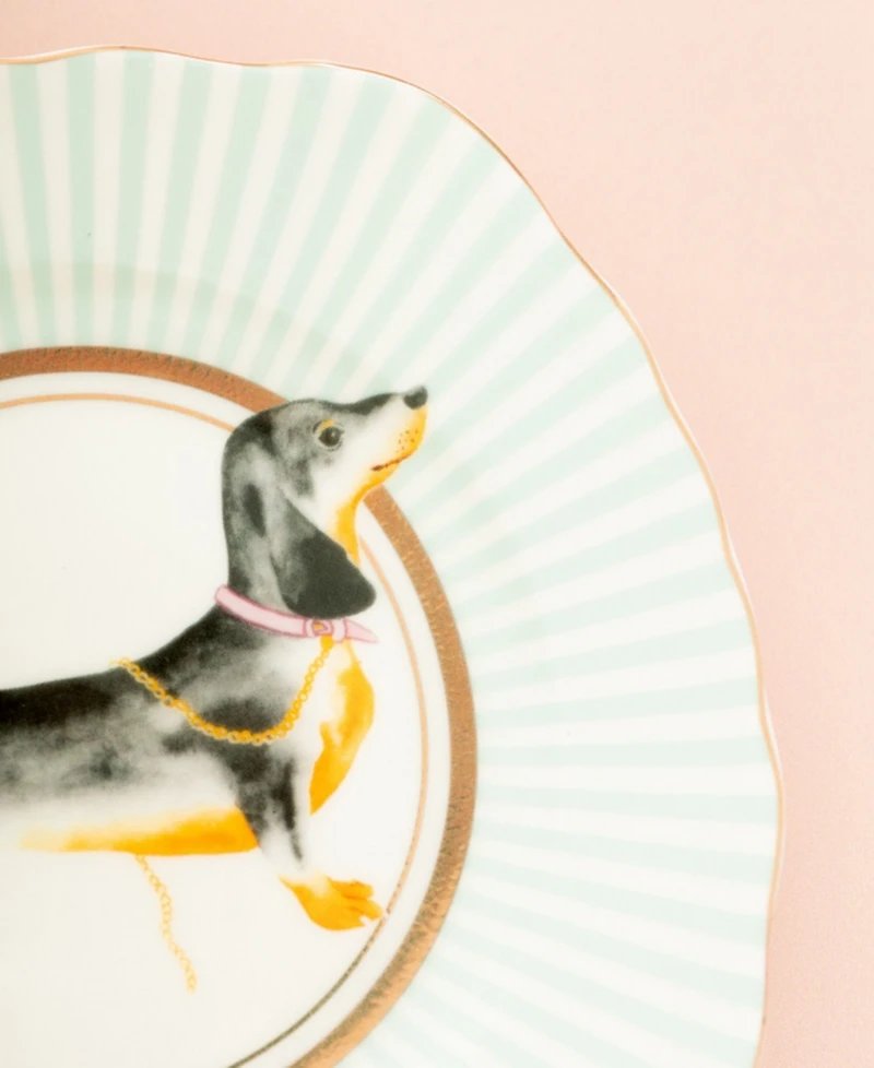 Yvonne Ellen Dog Cake Plates, Set of 4
