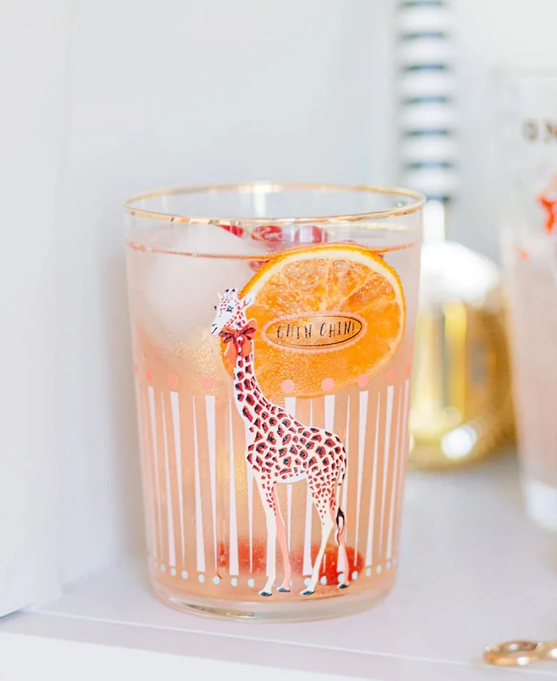 Yvonne Ellen Giraffe Hi Ball Glasses, Set of 4