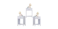 Lucky One Nightstand with Drawer and Shelf