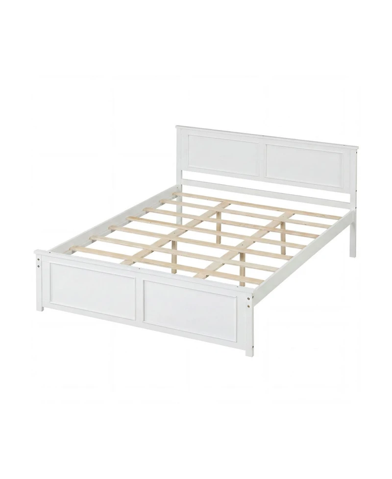 Slickblue Modern Platform Bed Frame with Wooden Headboard