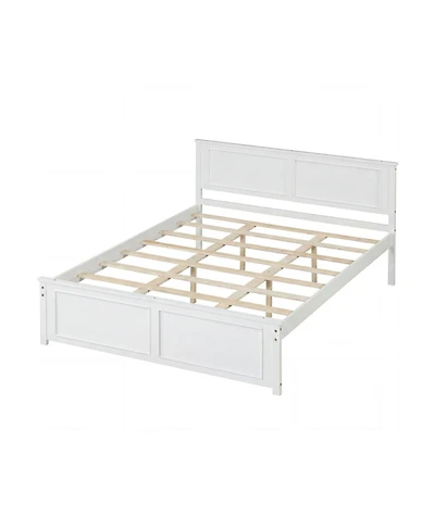 Slickblue Modern Platform Bed Frame with Wooden Headboard