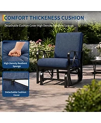 gaomon Set of 2 Outdoor Glider Rocking Chair, Swing Chair for Garden, Yard, Lawn, Patio Rocker