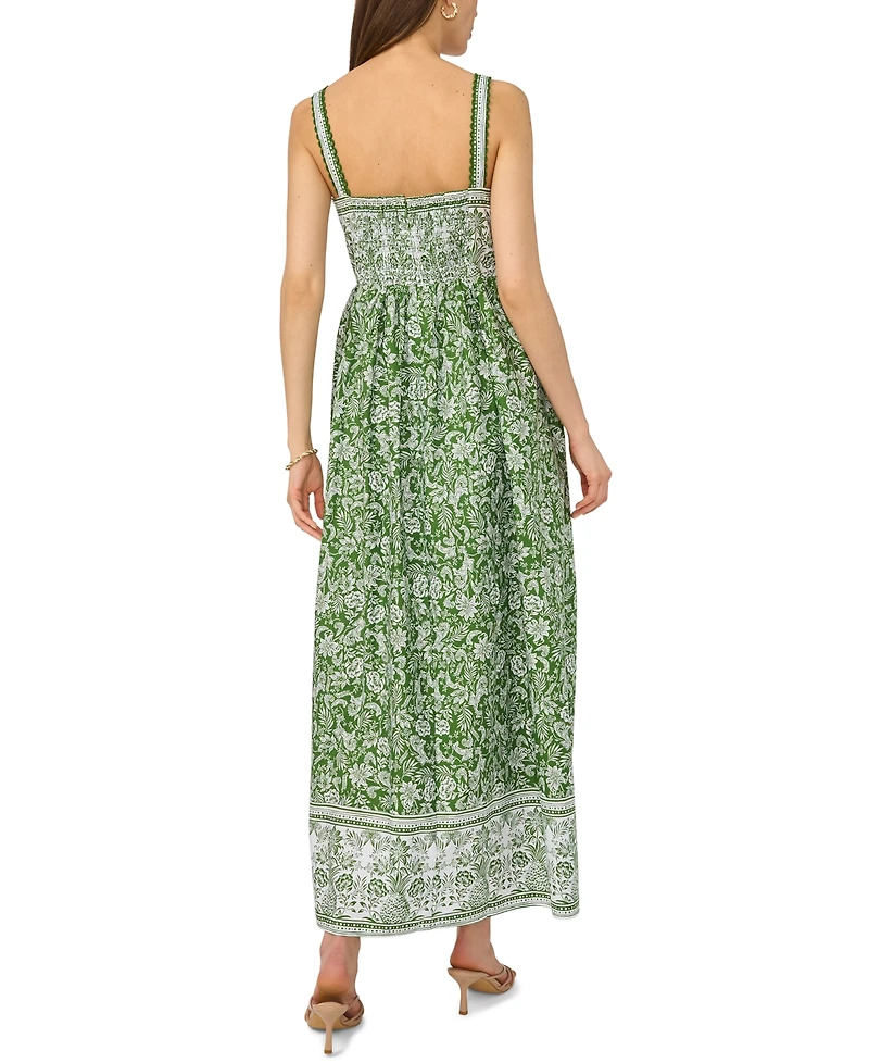 CeCe Women's Strap Trim Combo Midi Dress