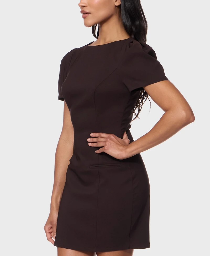 Alex & Sophia Juniors' Boat Neck Short-Sleeve Woven Dress