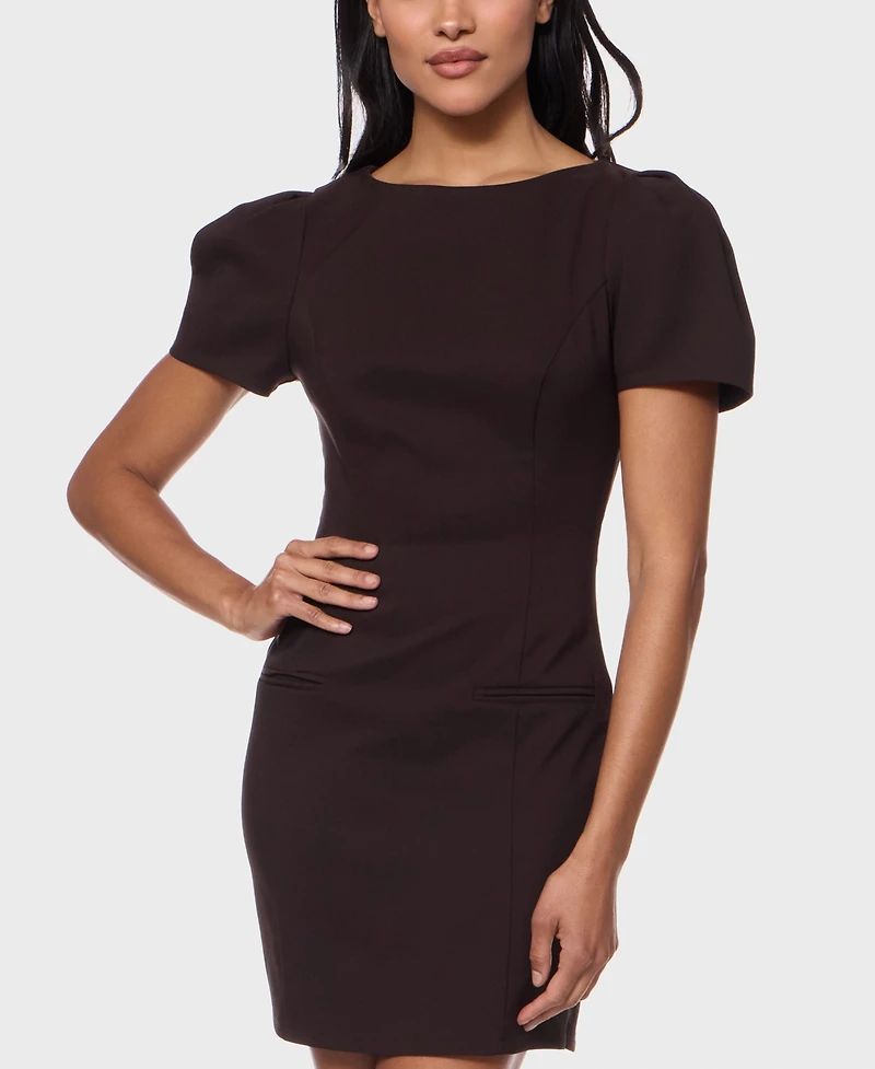 Alex & Sophia Juniors' Boat Neck Short-Sleeve Woven Dress