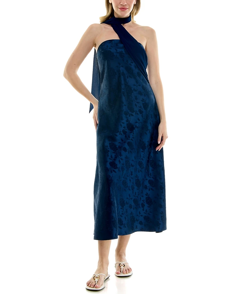 Row A Juniors' Strapless Midi Dress