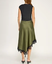 Row A Juniors' Cowl Neck Midi Dress