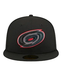 New Era Men's Black Carolina Hurricanes Color Pop 59FIFTY Fitted Hat