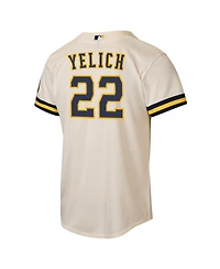 Nike Big Boys and Girls Christian Yelich Cream Milwaukee Brewers Home Stadium Jersey