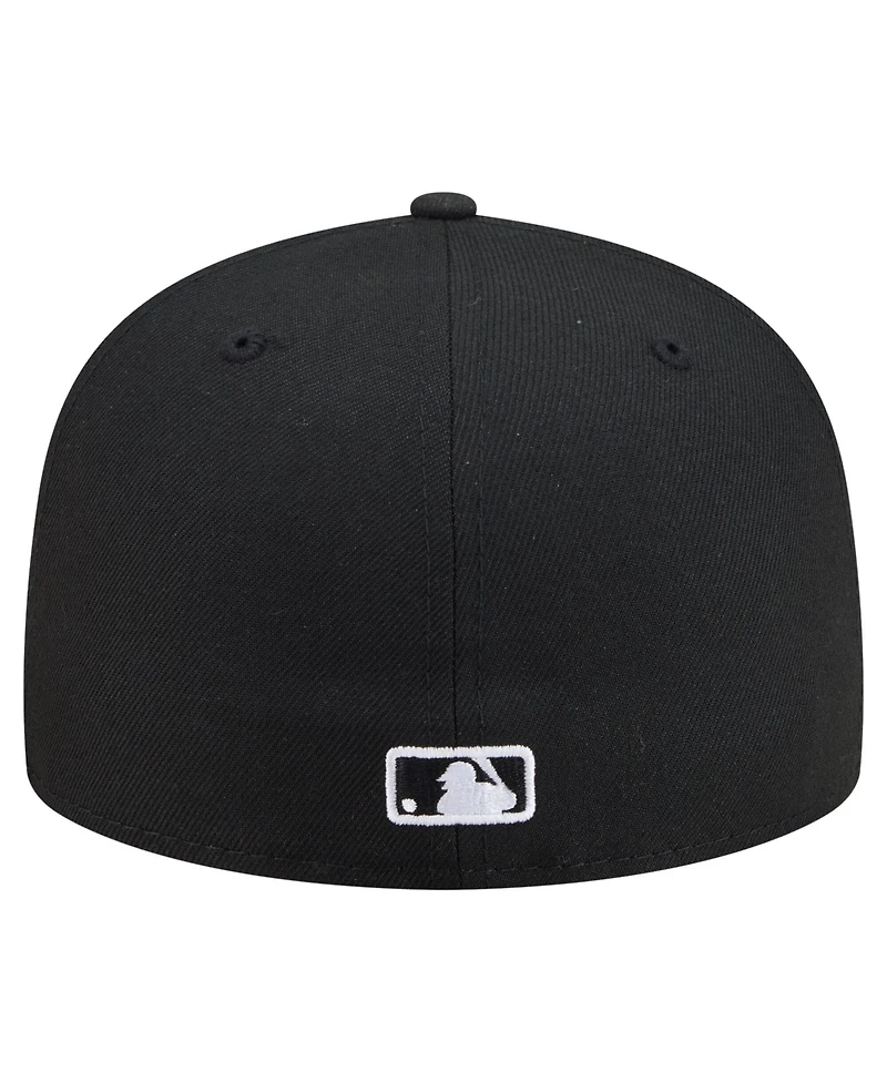 New Era Men's Black Los Angeles Dodgers Americana Bald Eagle Pre-Curved 59FIFTY Fitted Hat
