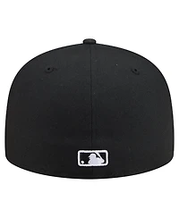 New Era Men's Black Los Angeles Dodgers Americana Bald Eagle Pre-Curved 59FIFTY Fitted Hat