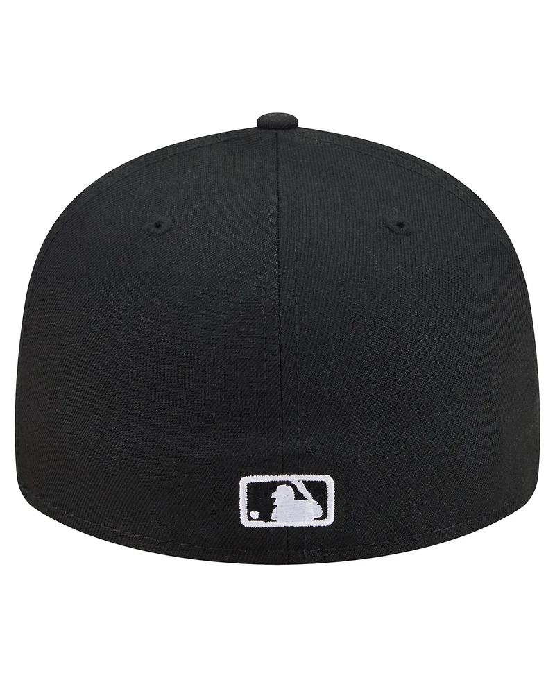 New Era Men's Black Pittsburgh Pirates Americana Bald Eagle Pre-Curved 59FIFTY Fitted Hat