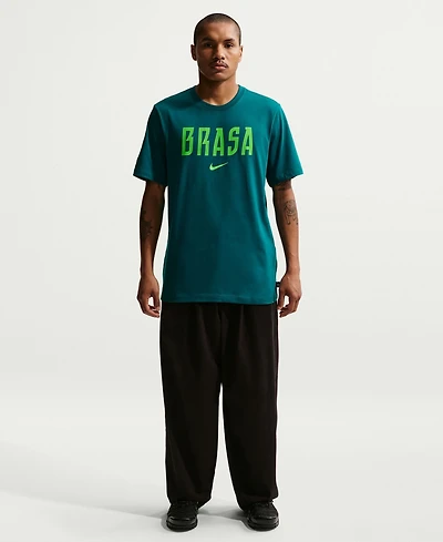 Nike Men's Green Brazil National Team Wordmark T-Shirt