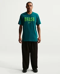 Nike Men's Green Brazil National Team Wordmark T-Shirt