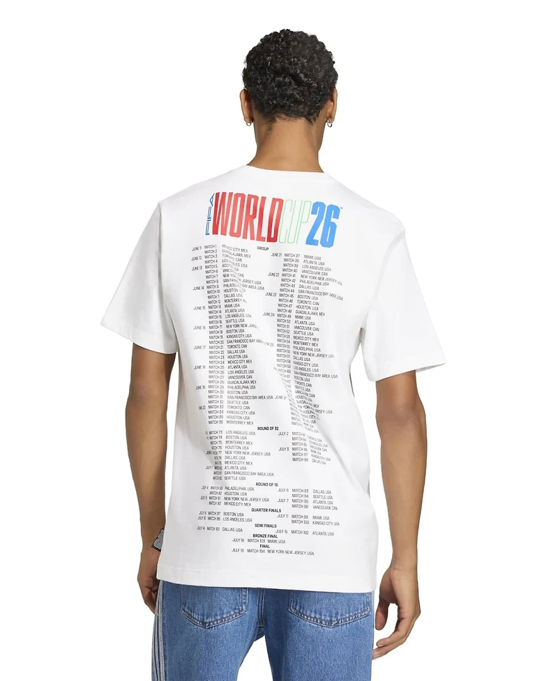 Adidas Men's White 2026 Fifa World Cup Tour T-Shirt