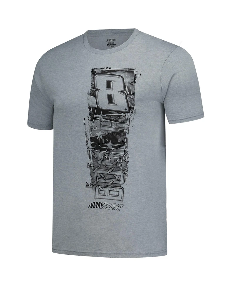 Classic Ink Men's Heather Gray Kyle Busch Flag 2-Sport Tri-Blend T-Shirt