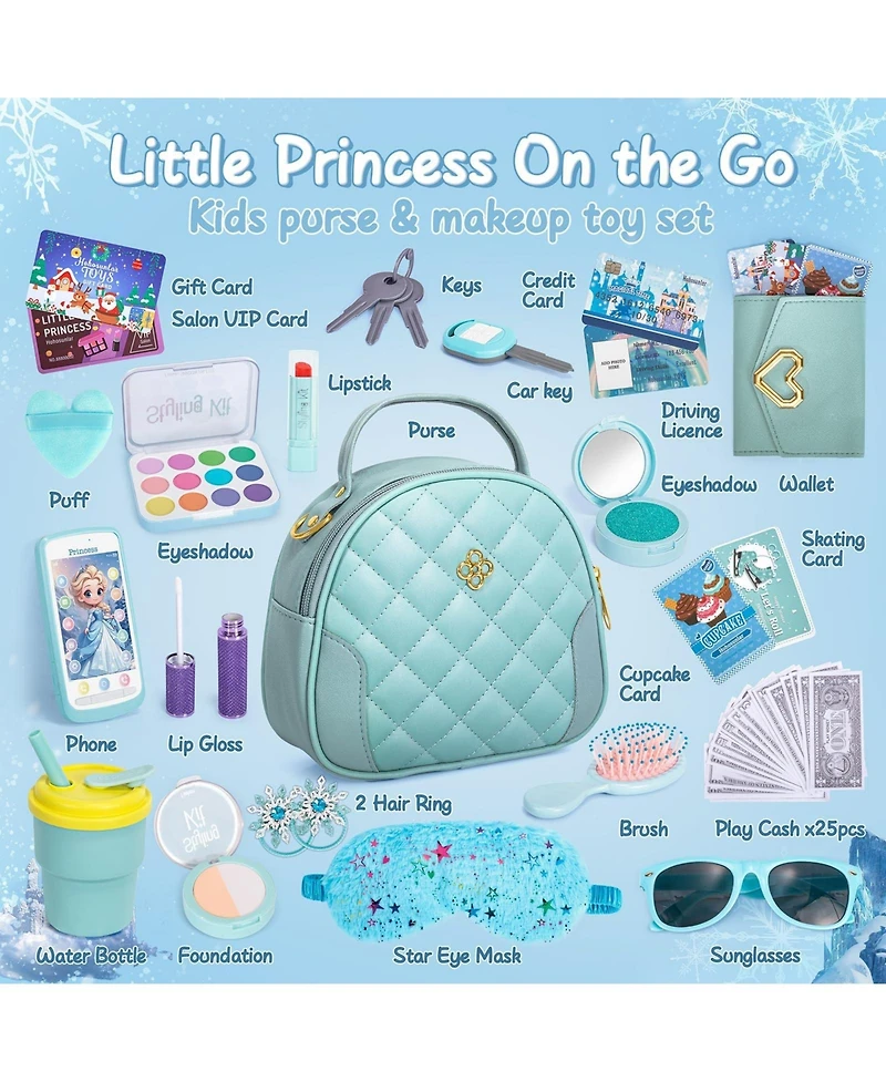 Gnuadz 1 Play Purse Gift Set Makeup Accessories Girls Birthday Toy