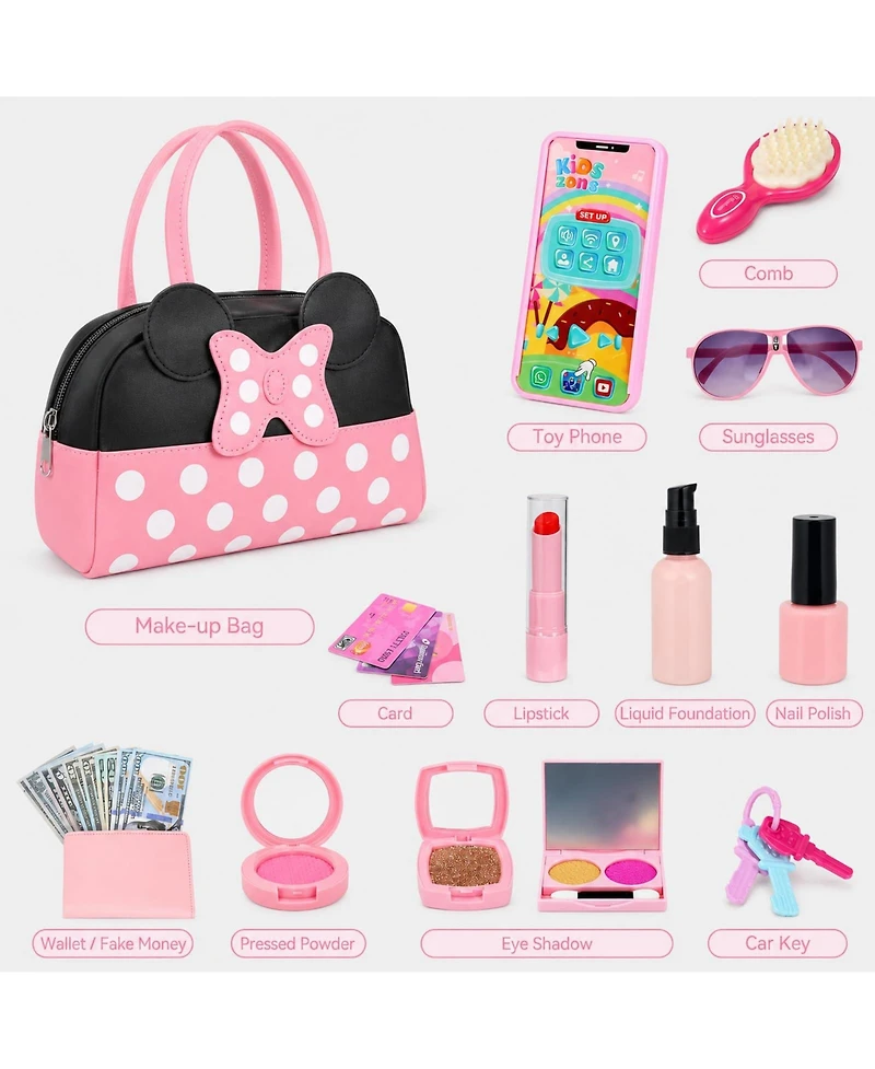 Gnuadz Pretend Play Purse Makeup Princess Accessories Birthday Gift Kids
