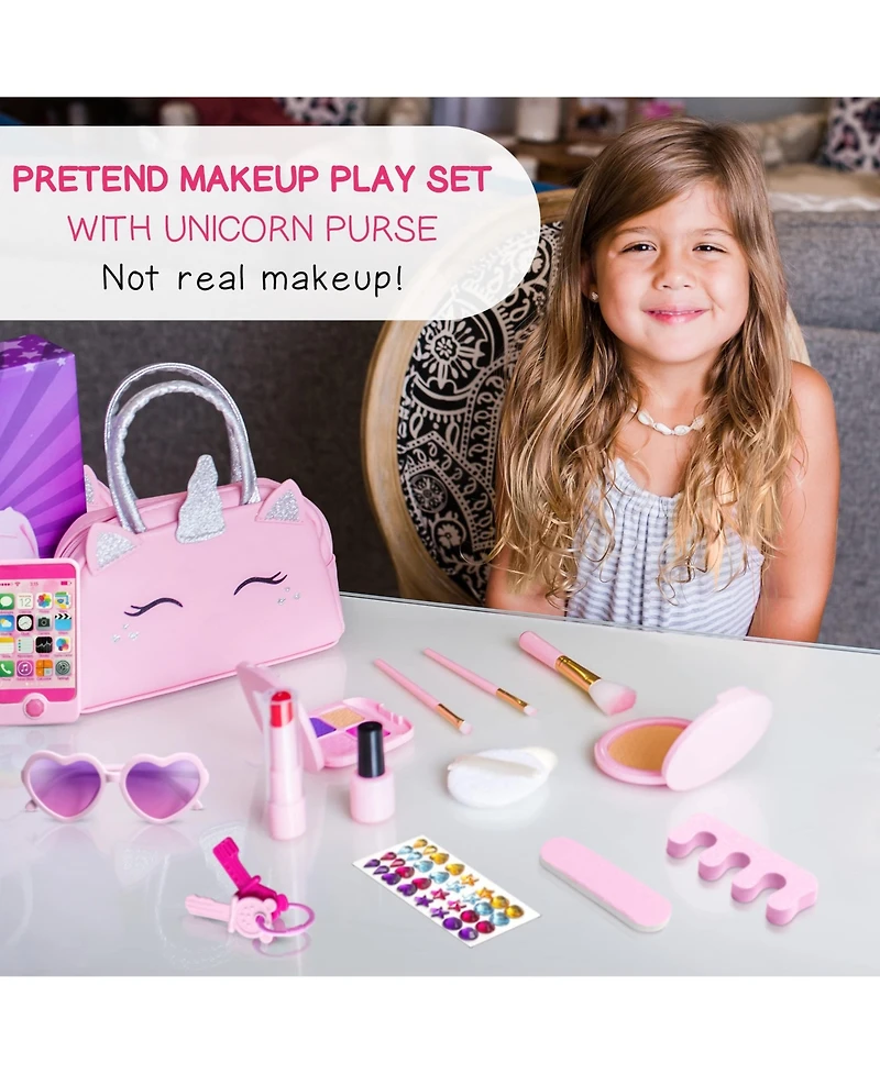 Gnuadz Pretend Makeup Kit Purse Phone Princess Gift Kids